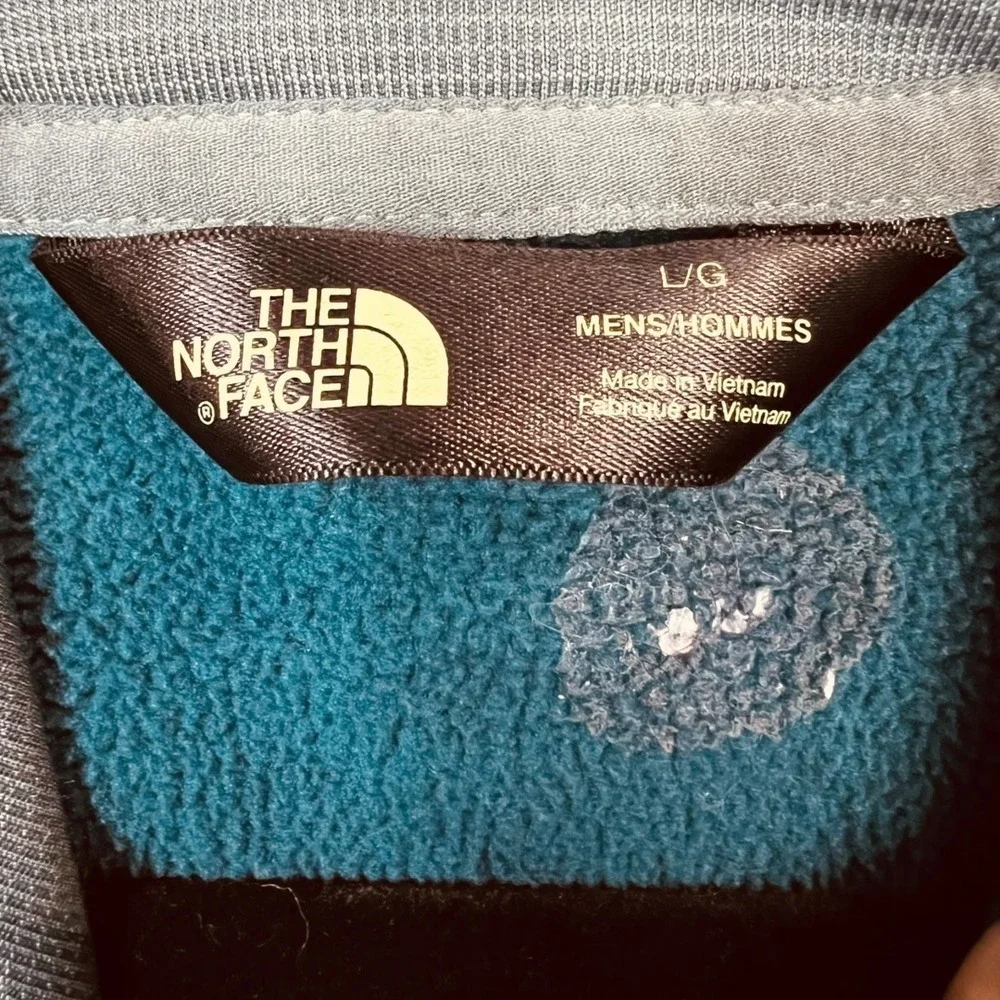 The North Face Mens Teal Blue Pullover Hoodie w/ logo - Size Large